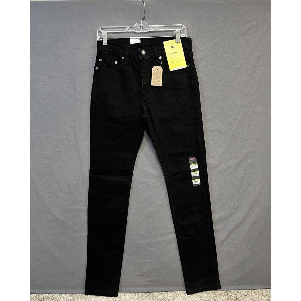 Levi's 510 Skinny Jeans Mens 29x32 Black Denim Flex Pants Stretch New